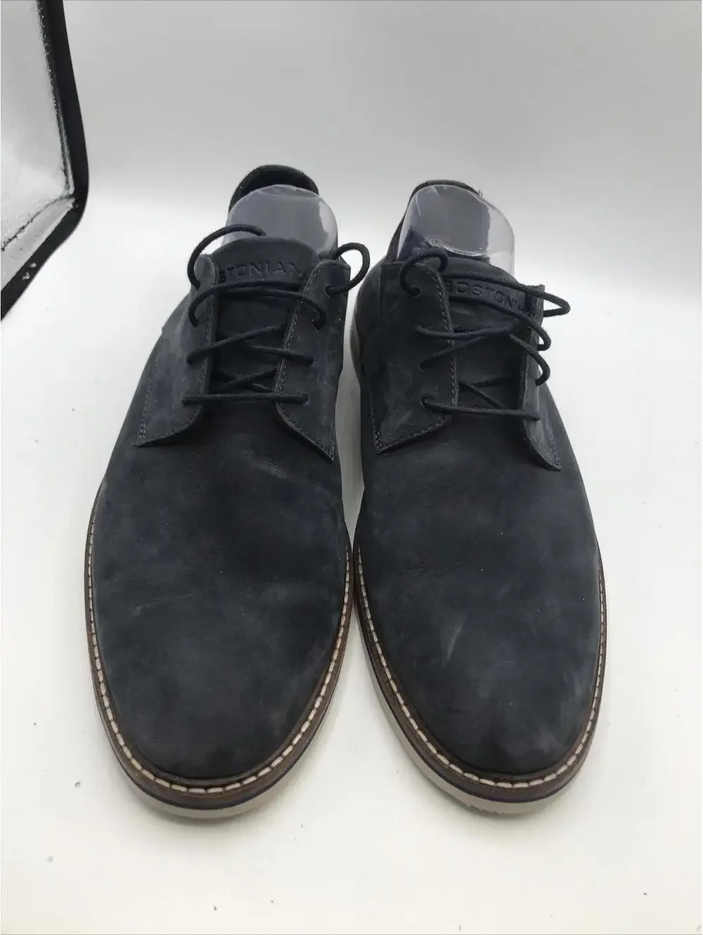 Bostonian Commonwealth Mens SZ 11  Plain Oxford Shoe Blue 16501 No Insoles  Blue